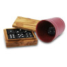 Problema - Teak Wood Box et Leather Dice Cup