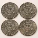 Lot de 4 Demi-Dollars Kennedy Eagle