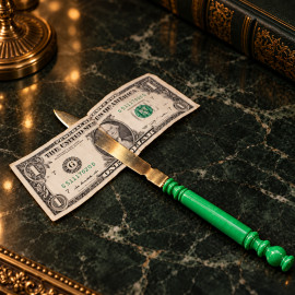 Couteau à Travers le Billet