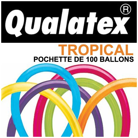 Ballons Qualatex 260Q Tropical (x100)