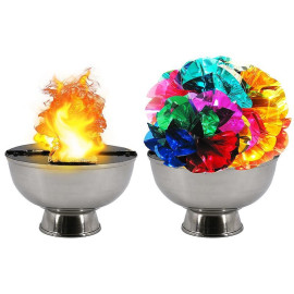 Fire Bowl Steel With Flower